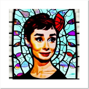 Audrey Hepburn Stained Glass Posters and Art